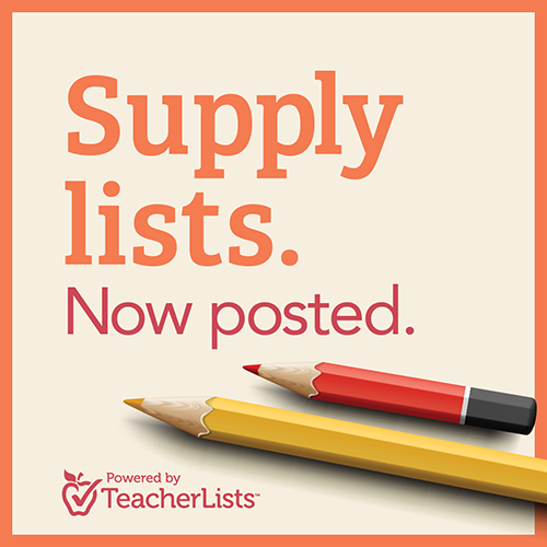 ​Middle and High School Supply Lists are Available 