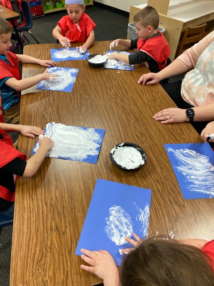Painting with shaving cream !